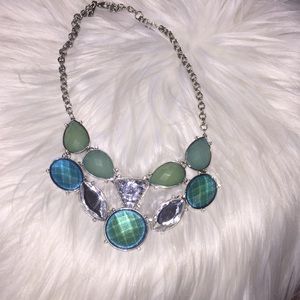 Silver and turquoise statement necklace